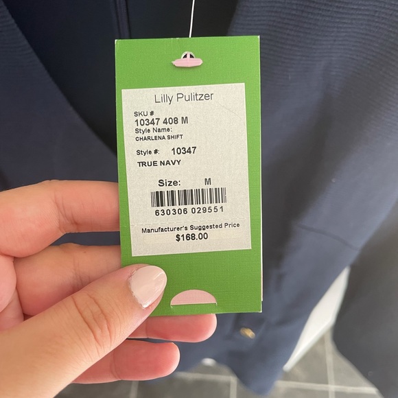 Brand new (tags still on) Lilly Pulitzer Charlena shift dress in true navy - Picture 2 of 2